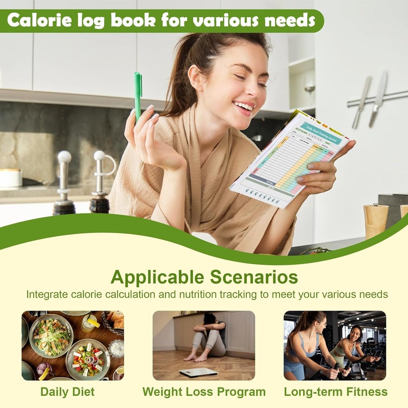 WANGDEFA 6 Pcs Food Journal Diary 5.8×8.3 inch Food Tracker Journal Daily Calorie Counter Book with Breakfast Lunch Dinner Calorie and Snack Sections for Nutrition Tracker Book - Image 5